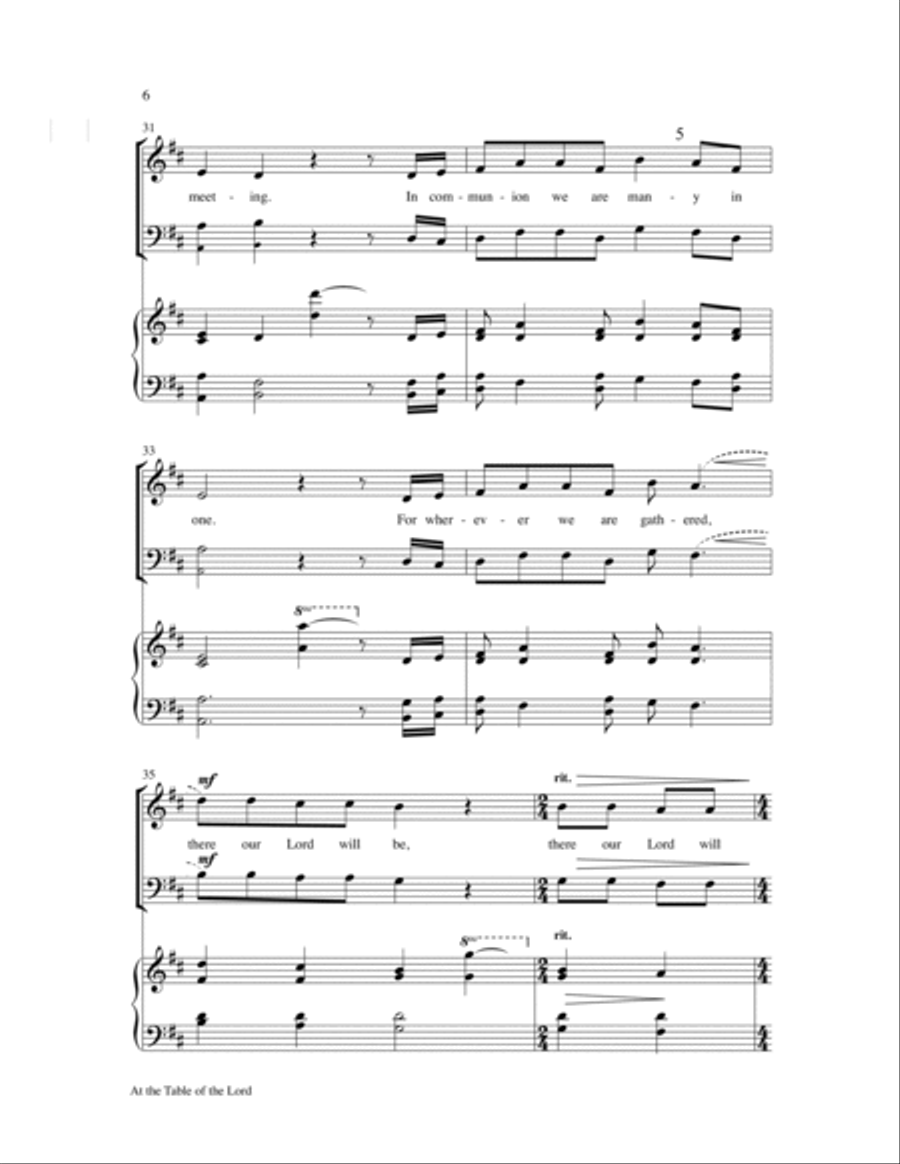 At the Table of the Lord 2-Part scores gallery preview page 6