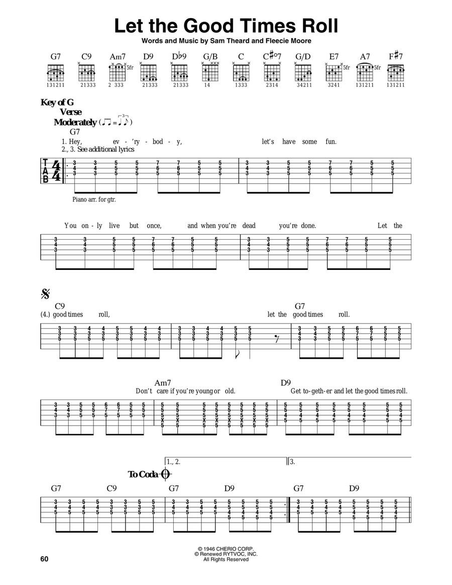 Let The Good Times Roll Acoustic Guitar scores gallery preview page 1