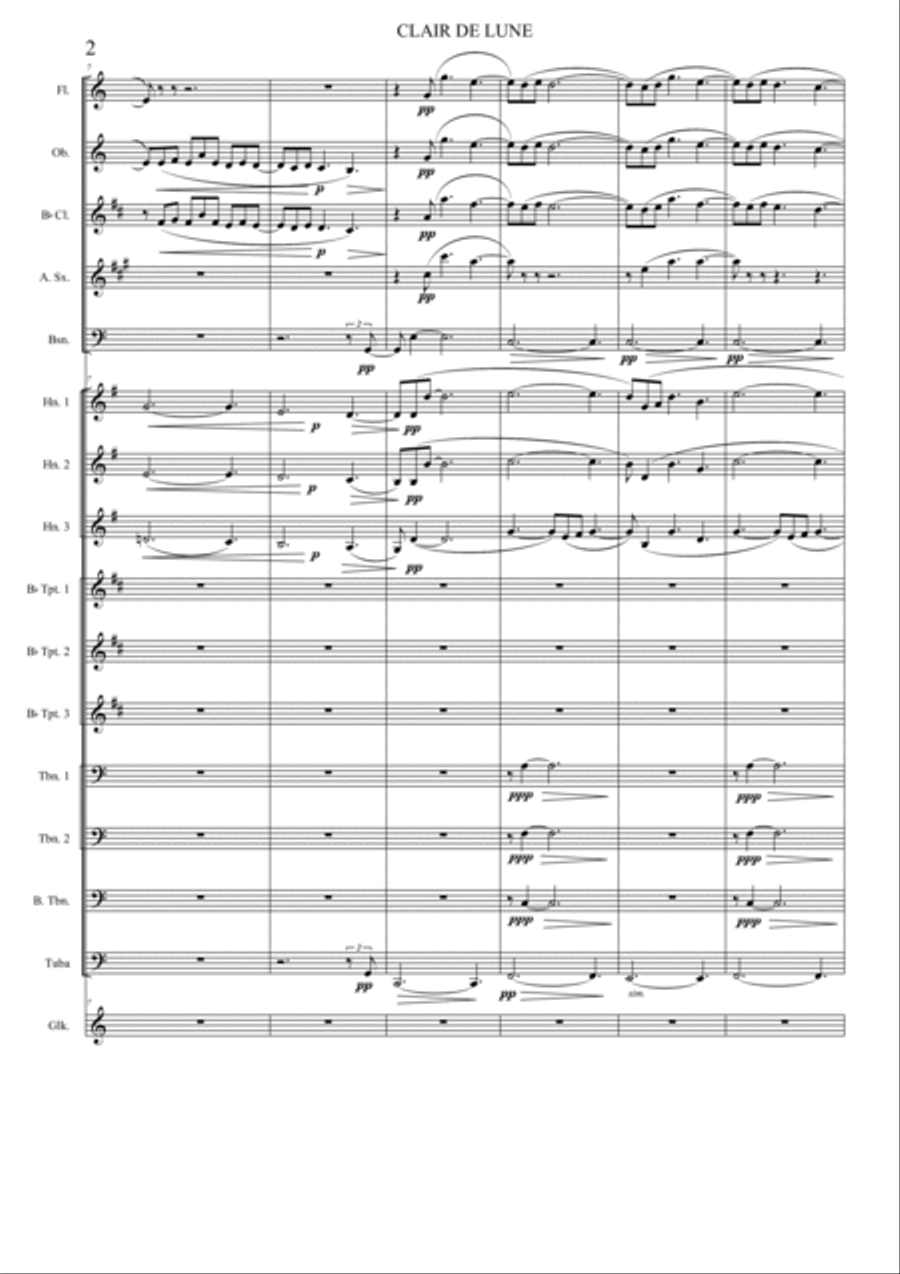 Clair de Lune Large Ensemble scores gallery preview page 3