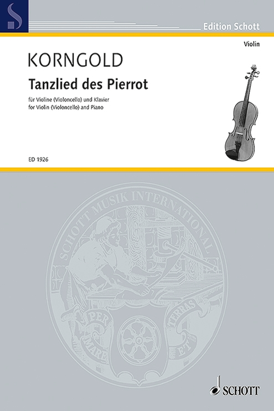 Tanzlied des Pierrot from Die tote Stadt Op. 12 Violin Solo scores gallery preview page 1