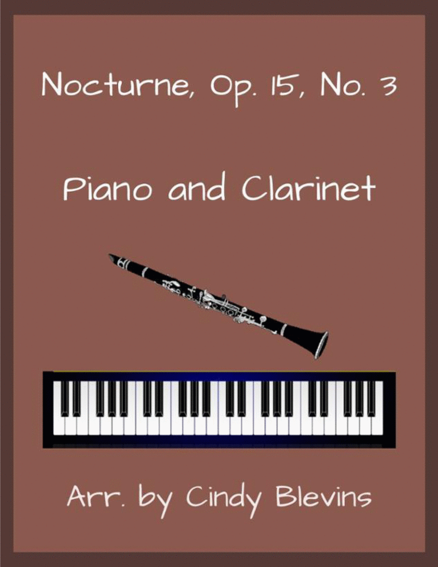 Nocturne, Op. 15, No. 3, for Piano and Clarinet Woodwind Duet scores gallery preview page 1