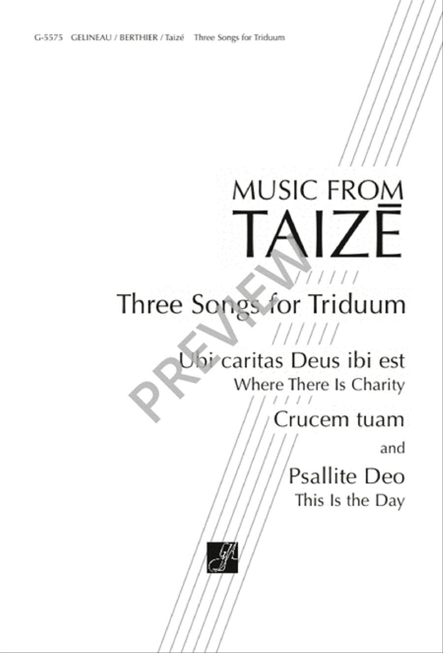 Three Songs for Triduum Three Songs for Triduum 4-Part scores gallery preview page 1
