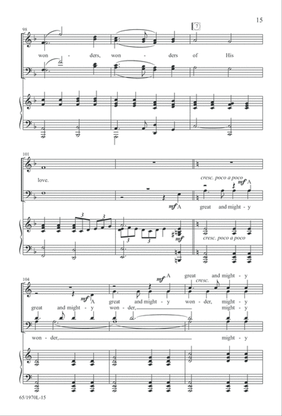 A Great and Mighty Wonder 4-Part scores gallery preview page 16