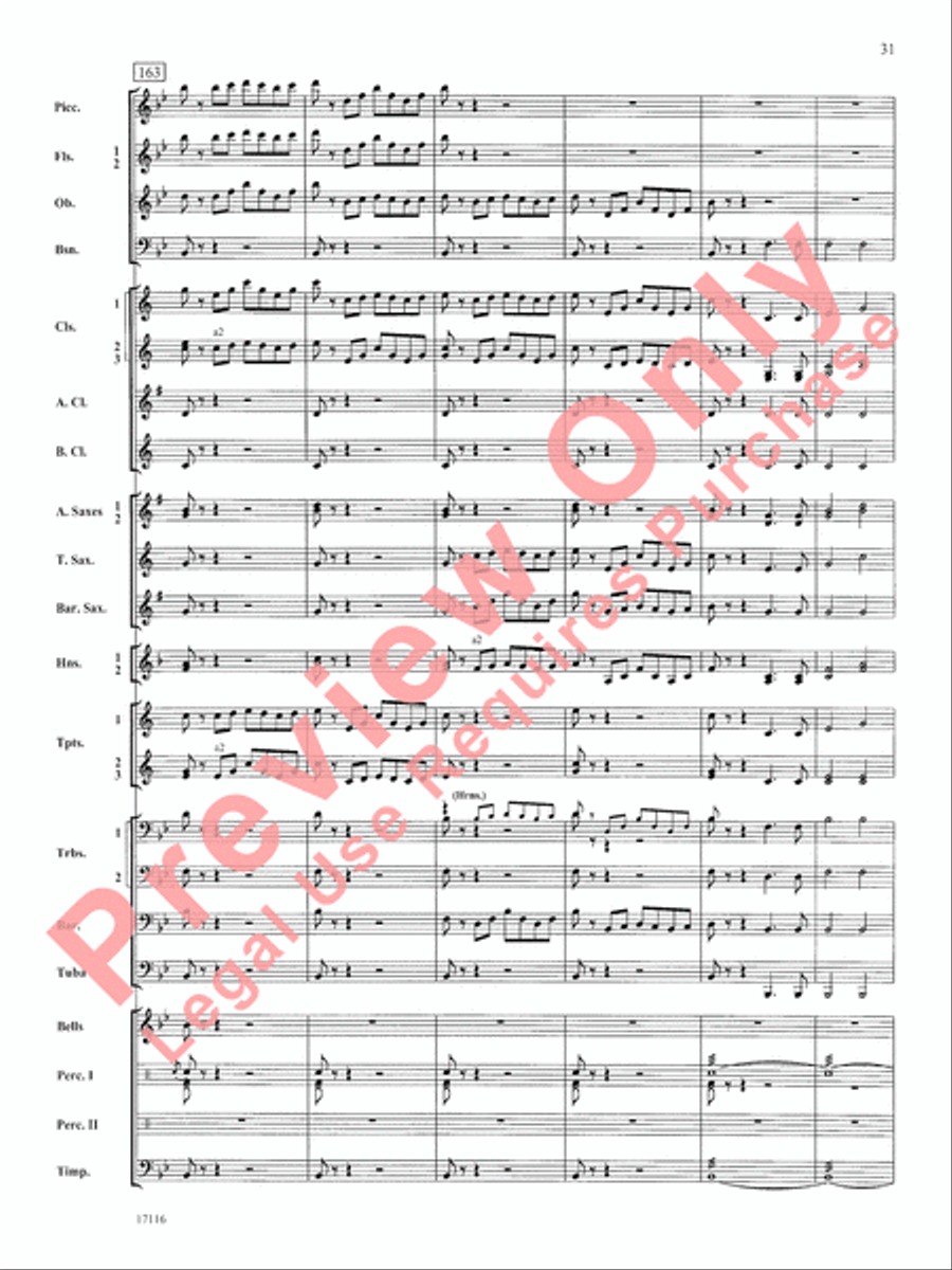 1812 Overture Concert Band scores gallery preview page 32