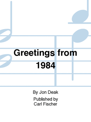 Book cover for Greetings from 1984