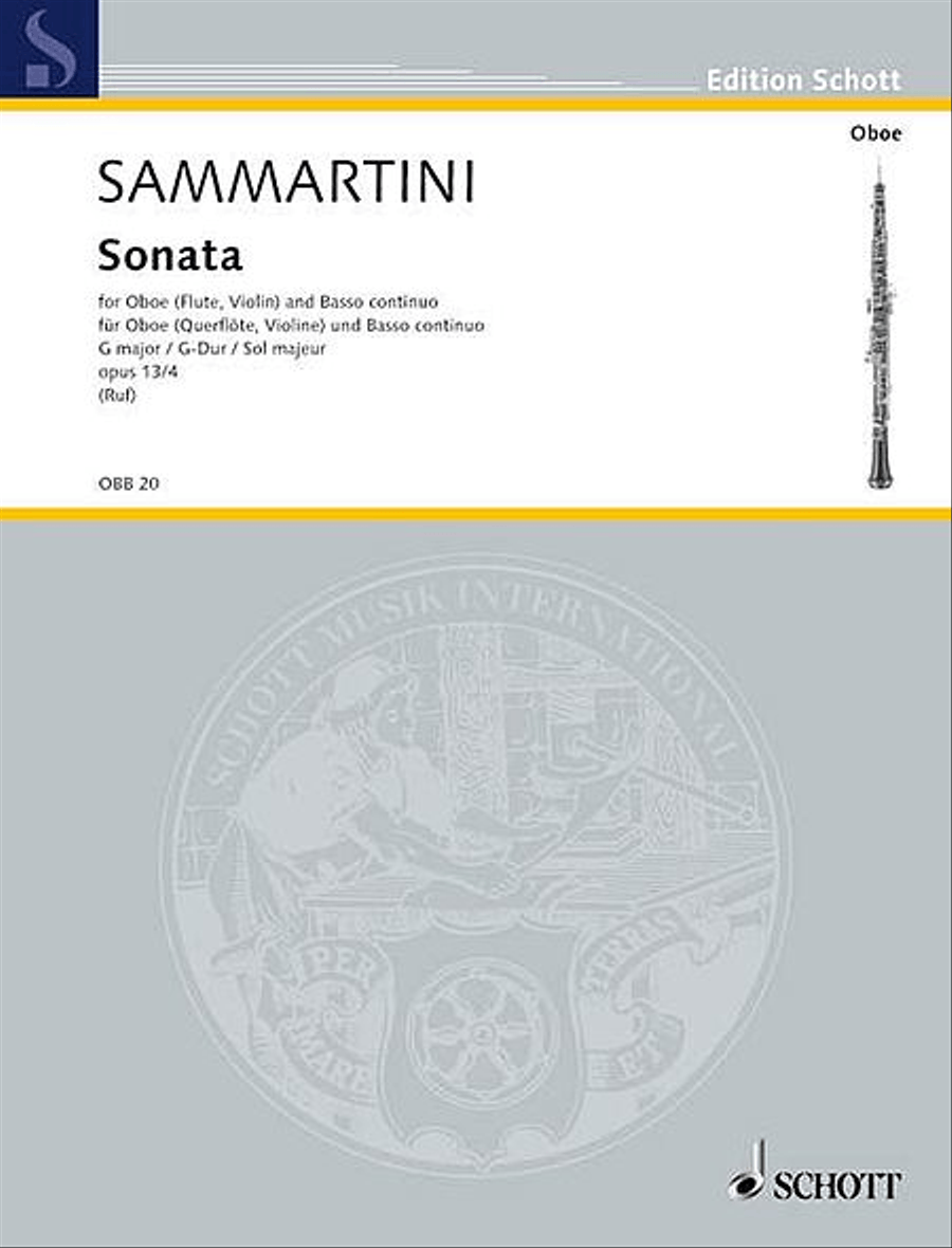 Oboe Sonata Op. 13/4g Major 2 Ob Flute scores gallery preview page 1