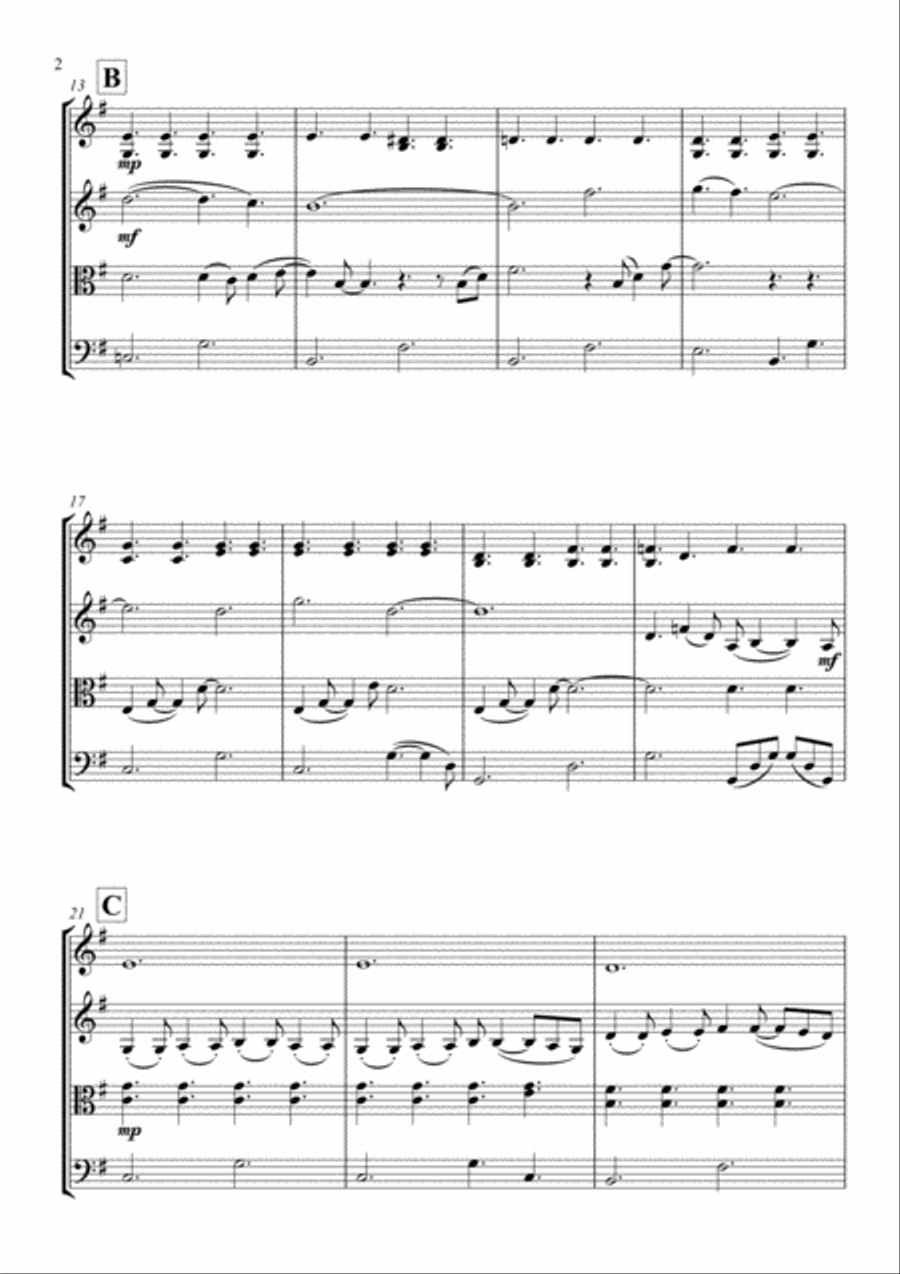 Close To You String Quartet scores gallery preview page 4