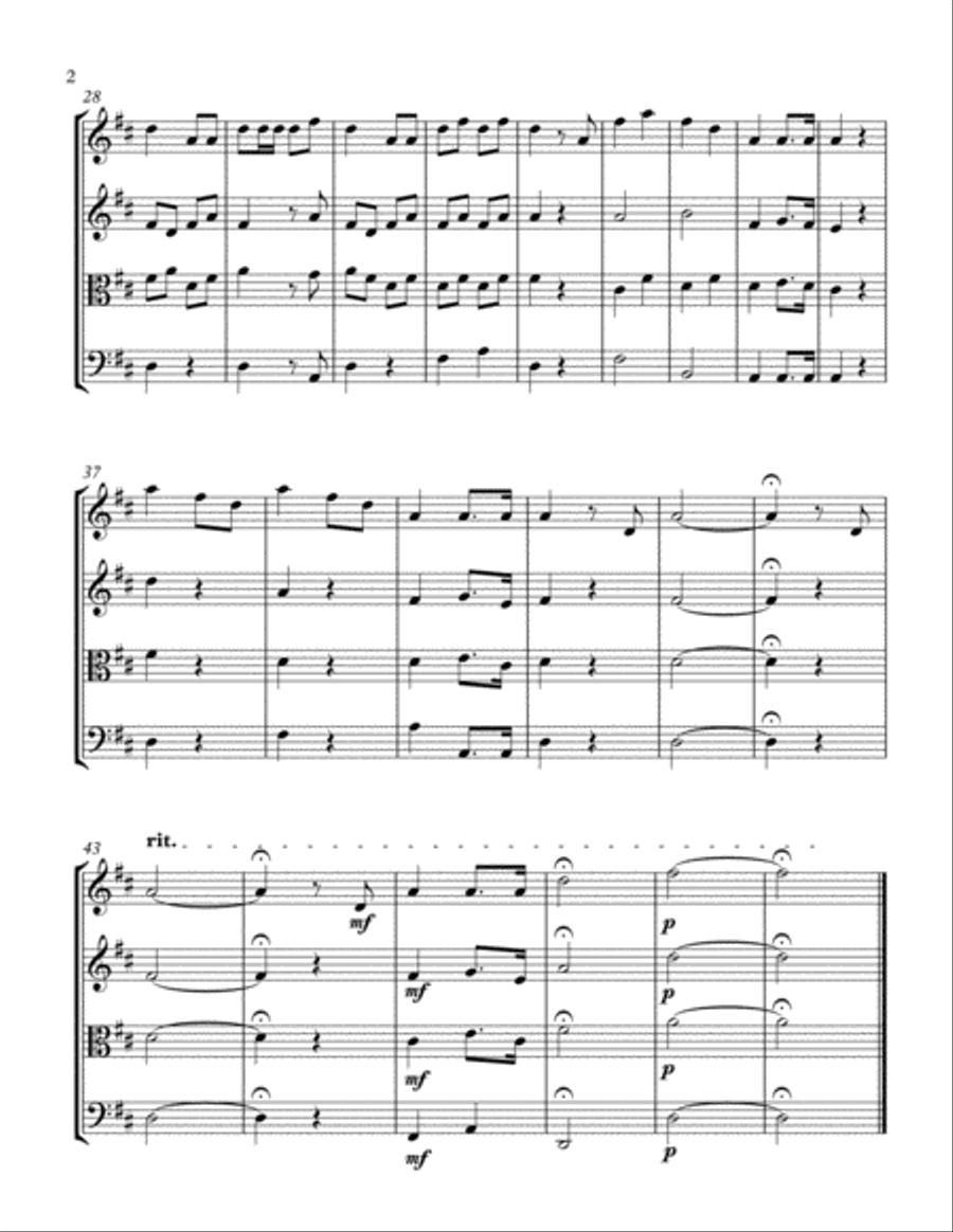 Remembrance Day. 'Last Post' (String Quartet) String Quartet scores gallery preview page 2