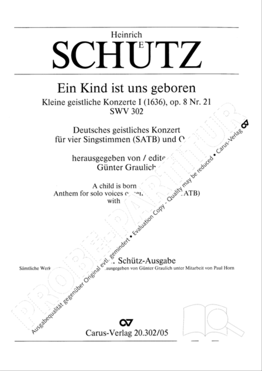 A child is born unto us 4-Part scores gallery preview page 2