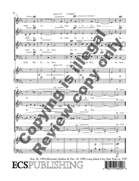 Young Jesus Sweit (Choral Score)