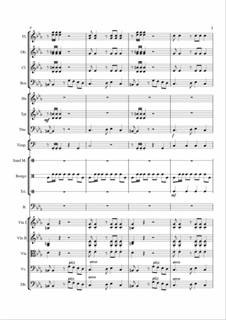 Besame Mucho (Kiss Me Much) Percussion Ensemble scores gallery preview page 3