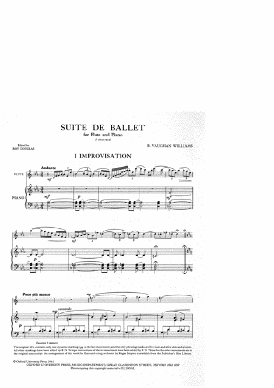 Suite de Ballet Flute Solo scores gallery preview page 2