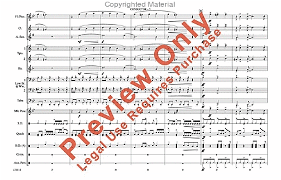 Paint It, Black Marching Band scores gallery preview page 6