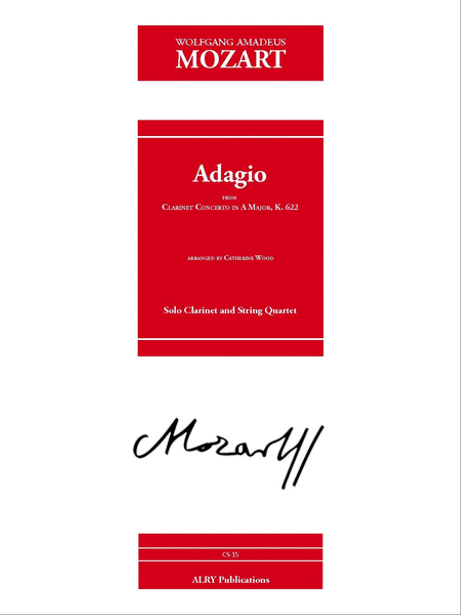 Adagio from Clarinet Concerto in A Major, K. 622 Clarinet scores gallery preview page 1