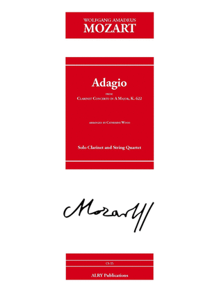 Book cover for Adagio from Clarinet Concerto in A Major, K. 622