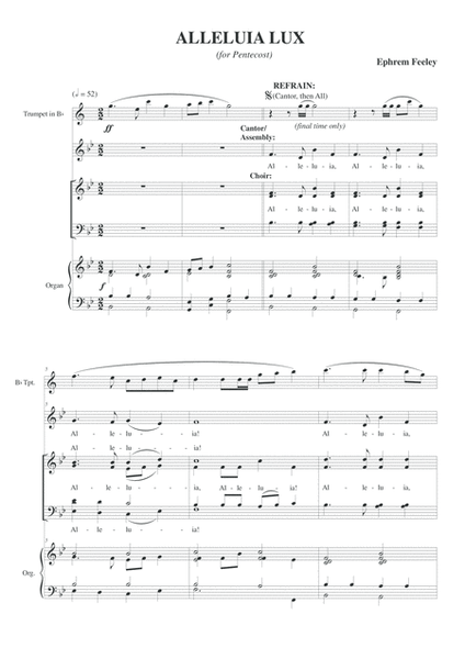 Alleluia Lux - Gospel Acclamation for Pentecost 4-Part - Digital Sheet Music