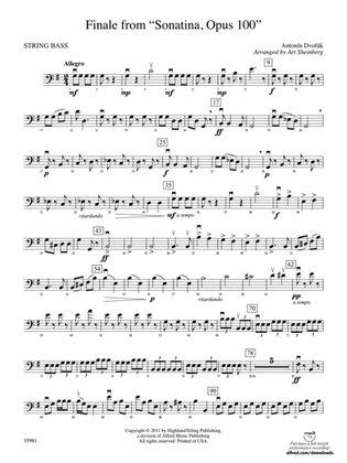 Finale from "Sonatina, Op. 100": String Bass