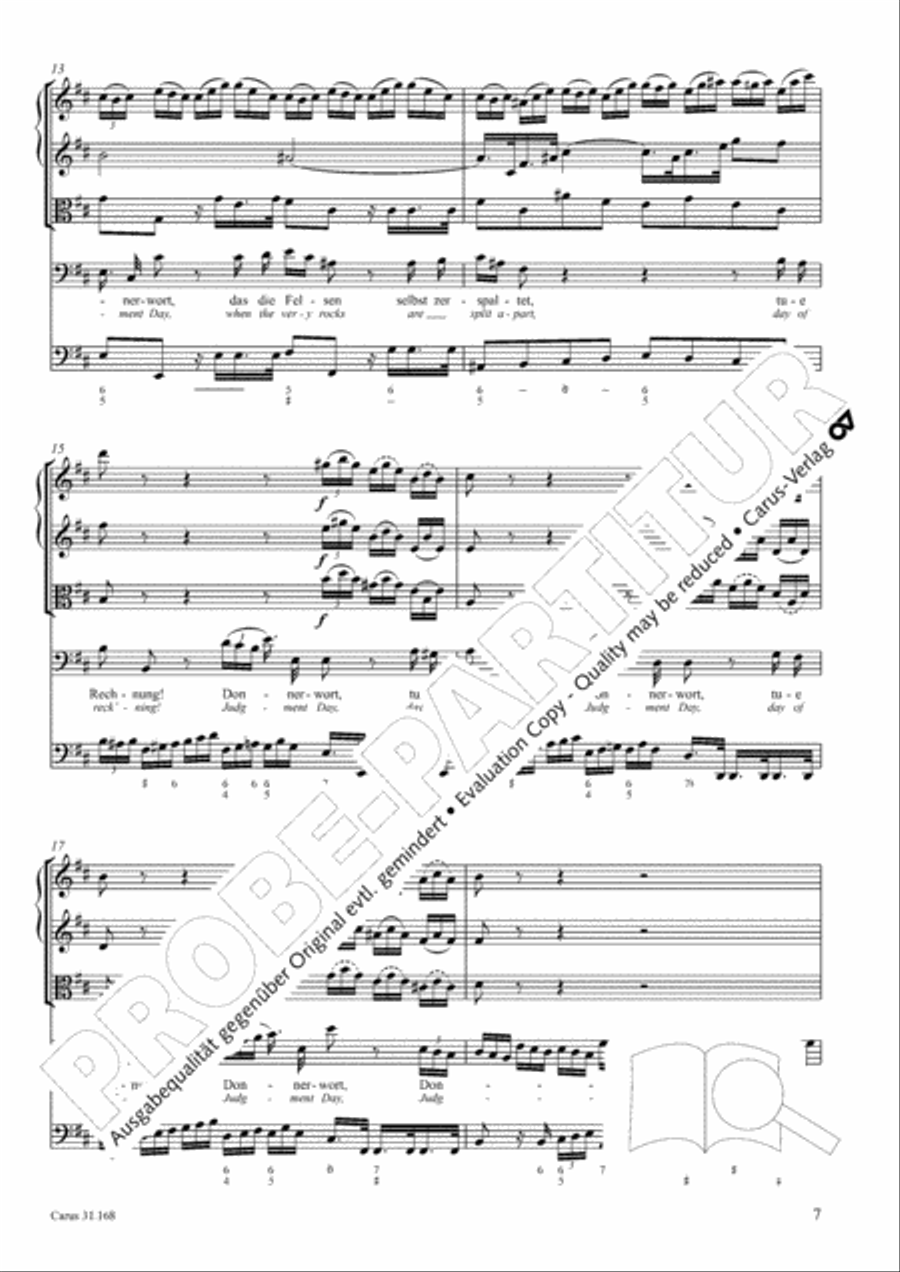 Day of reck'ning! Judgment day (Tue Rechnung! Donnerwort) 4-Part scores gallery preview page 8