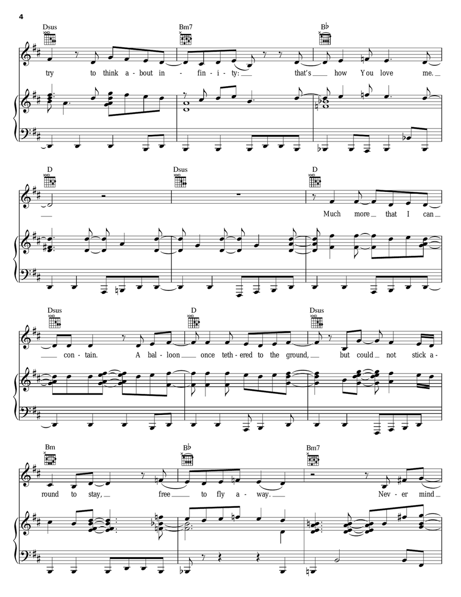 Never Loved You More Never Loved You More Piano, Vocal, Guitar scores gallery preview page 4