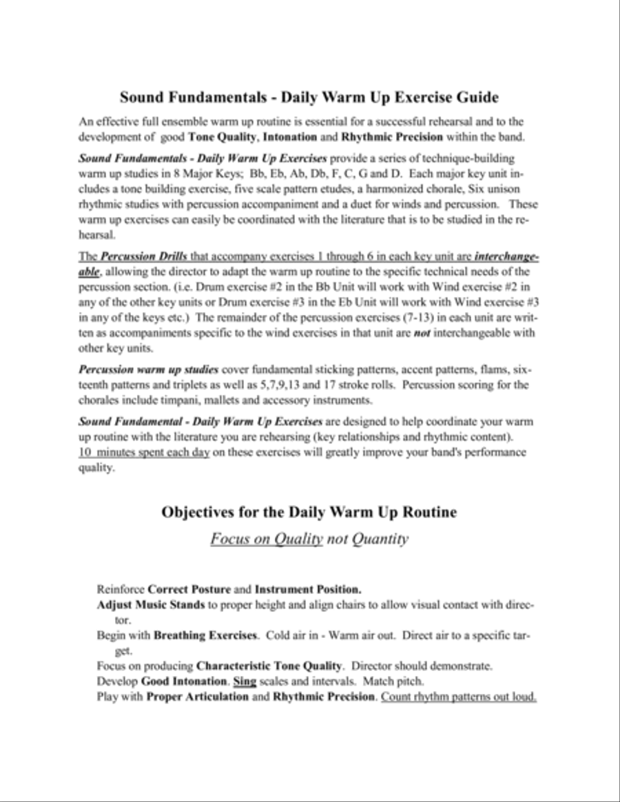 Daily Exercises for Band Concert Band scores gallery preview page 2