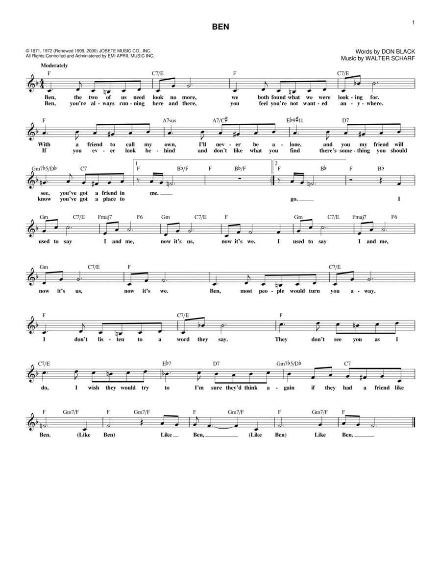 Ben Guitar scores gallery preview page 1