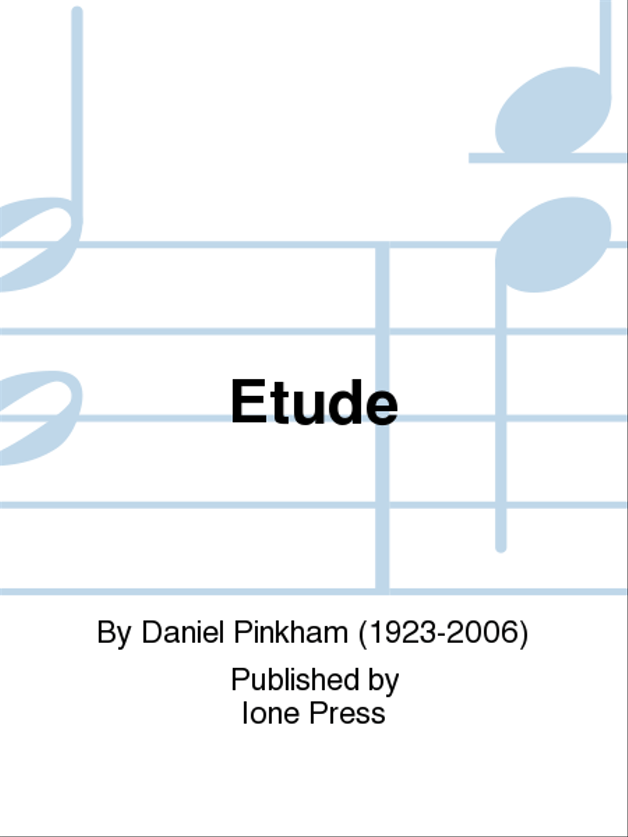 Etude by Daniel Pinkham Violin Solo - Sheet Music
