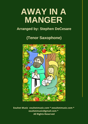 Book cover for Away In A Manger (Tenor Saxophone and Piano)