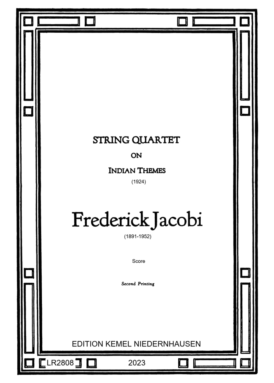 String quartet on Indian themes, 1924 String Quartet scores gallery preview page 1
