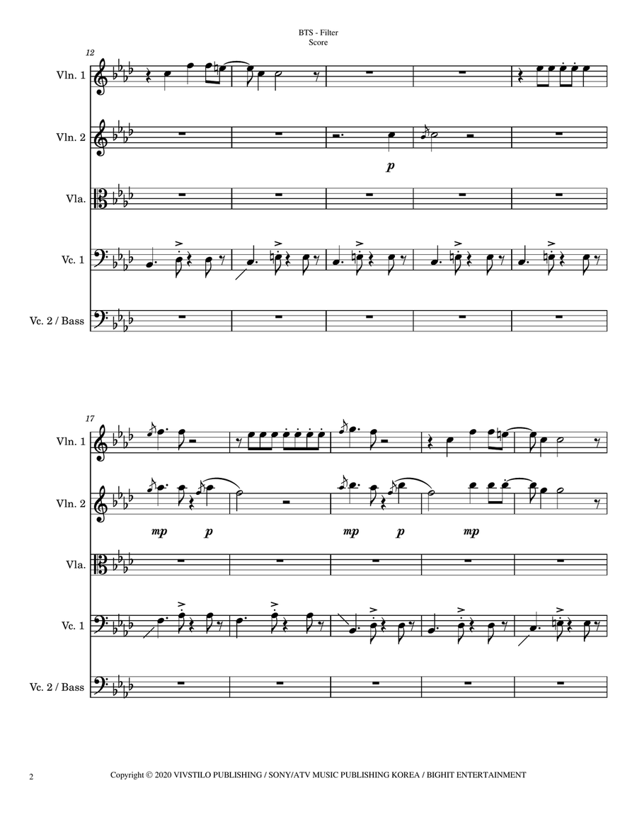 Filter String Quintet scores gallery preview page 2