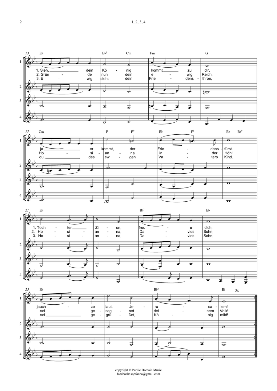 Tochter Zion - Daughter Zion, rejoice - for various instruments Piano, Vocal scores gallery preview page 5
