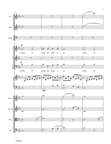 O Come, O Come, Immanuel - SATB/Full Orchestral Score image number null