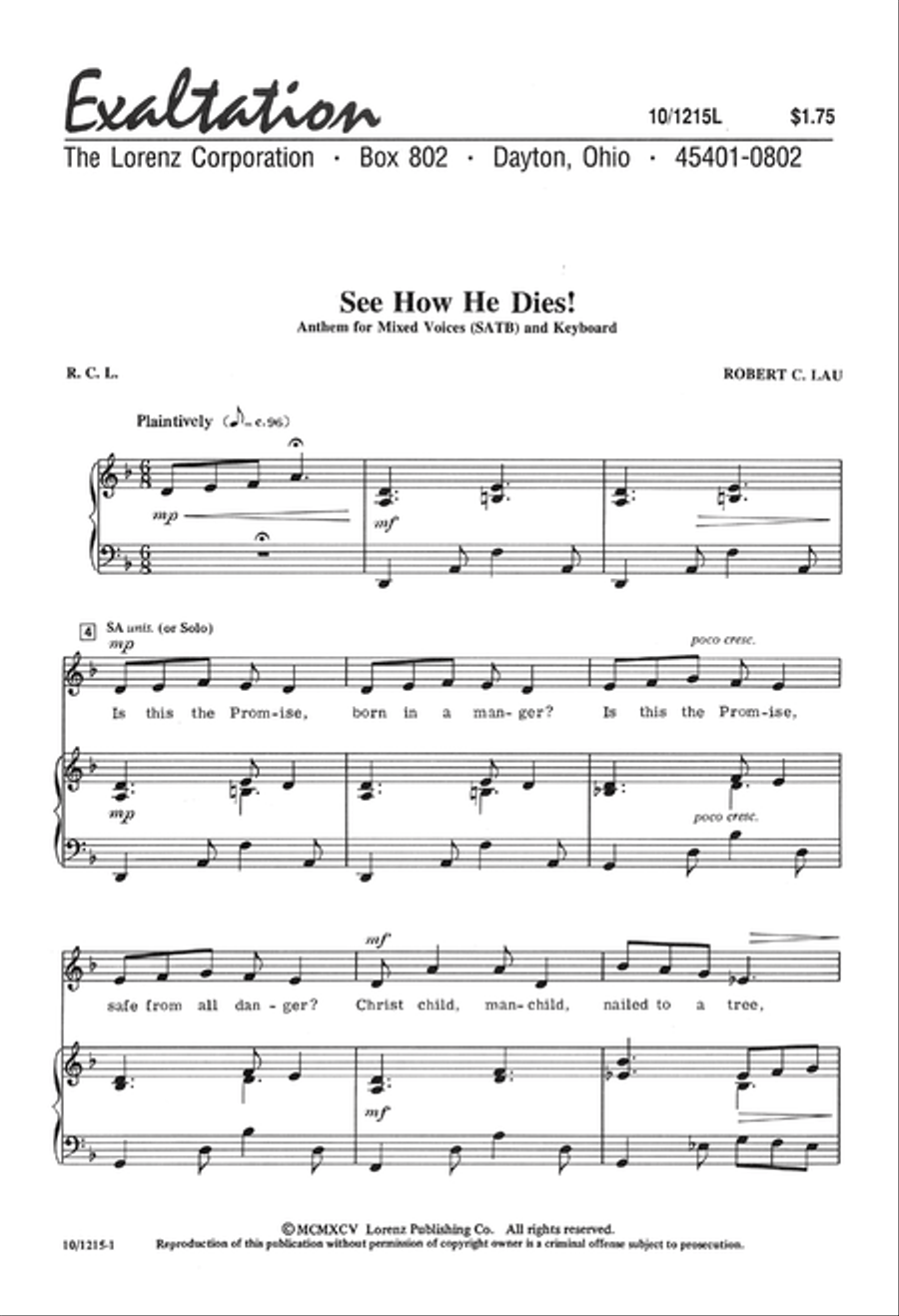 See How He Dies See How He Dies 4-Part scores gallery preview page 1