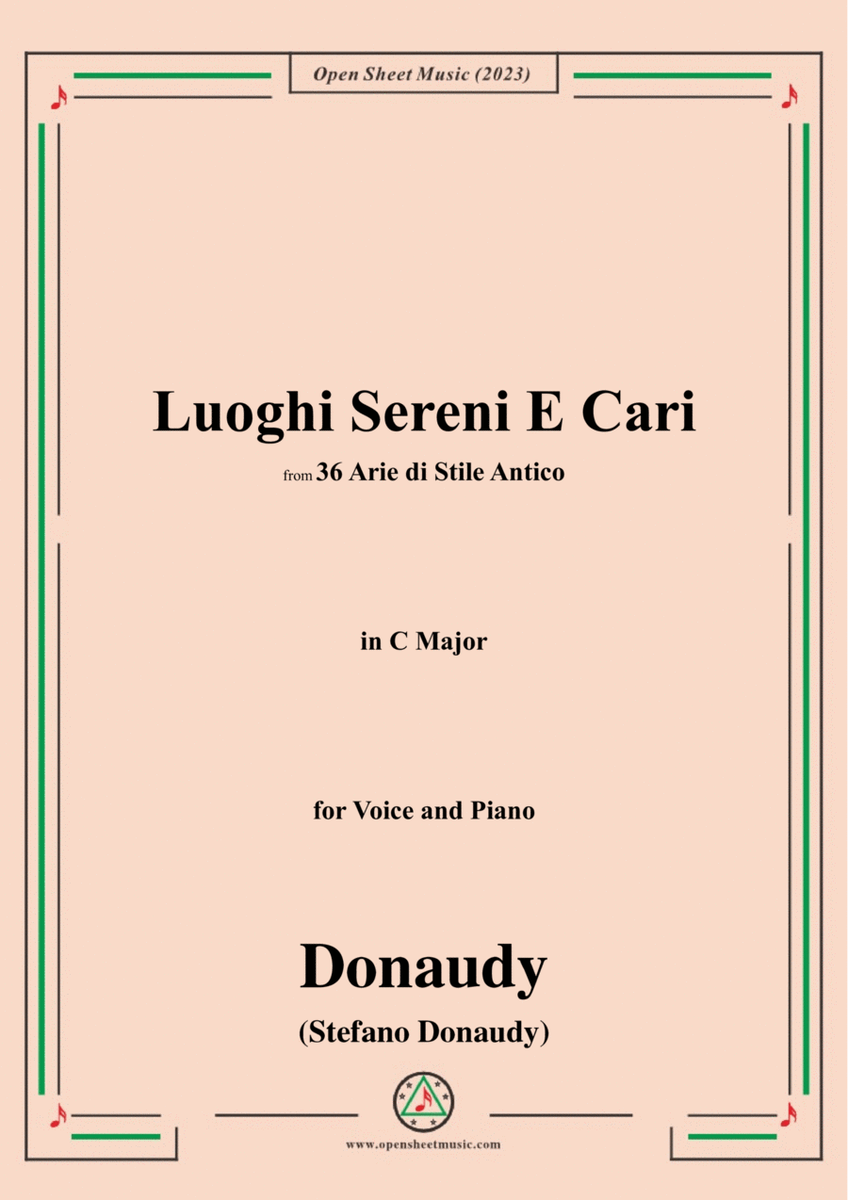 Donaudy-Luoghi Sereni E Cari,in C Major