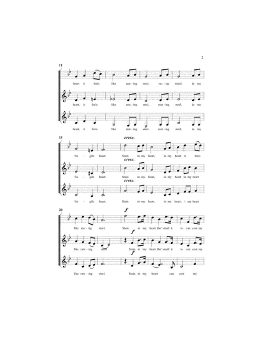Stain In My Heart Small Ensemble scores gallery preview page 2