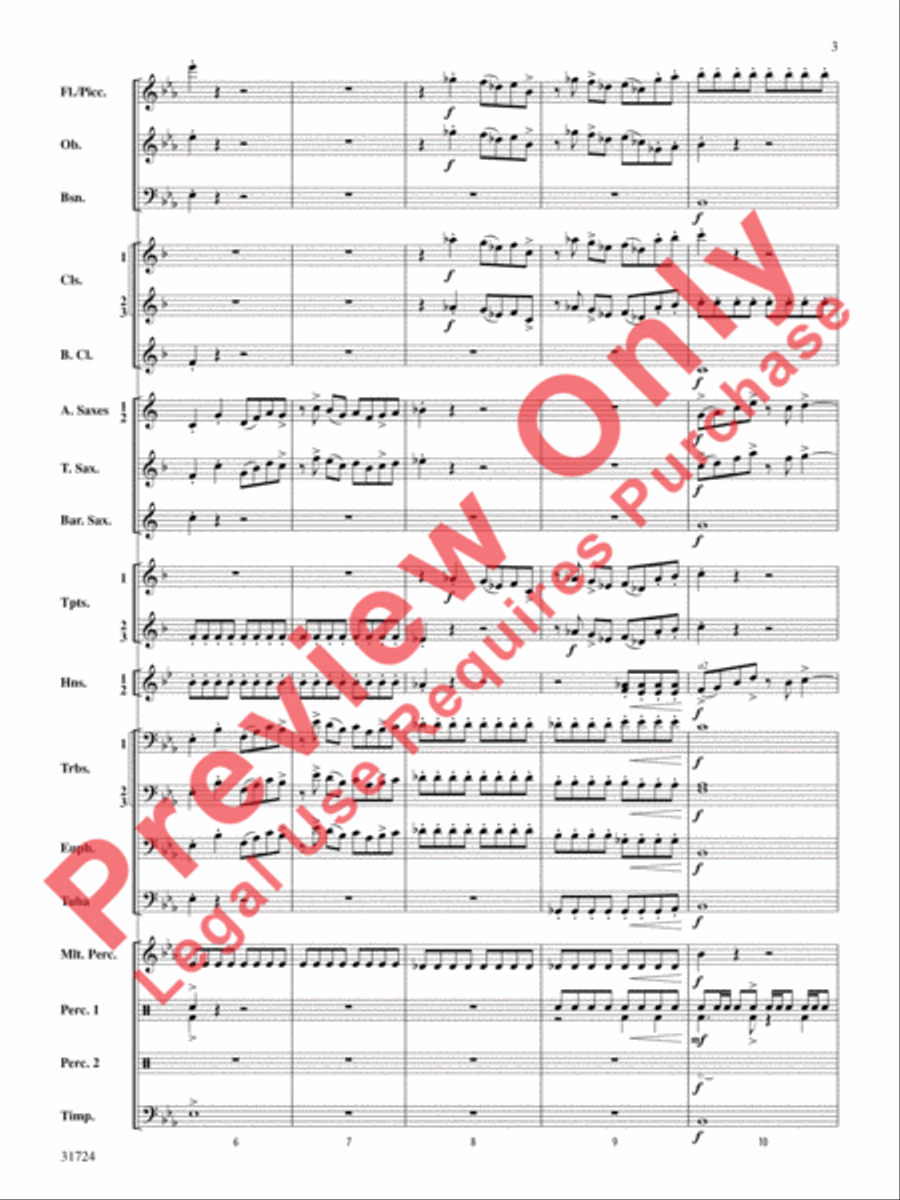 Choreography (score only) Concert Band scores gallery preview page 4