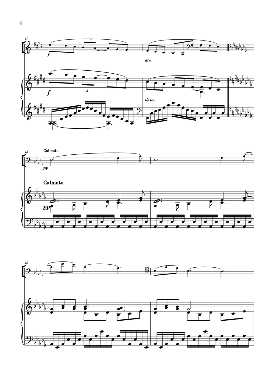 Clair de Lune for Cello and Piano (from Suite Bergamasque) Piano scores gallery preview page 6