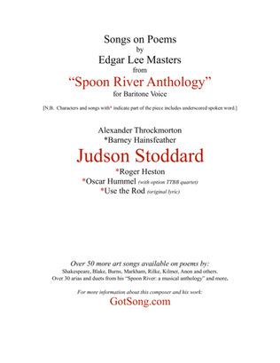 Book cover for Judson Stoddard from "Spoon River"