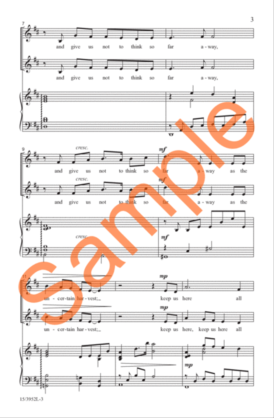 A Prayer in Spring A Prayer in Spring 4-Part scores gallery preview page 4