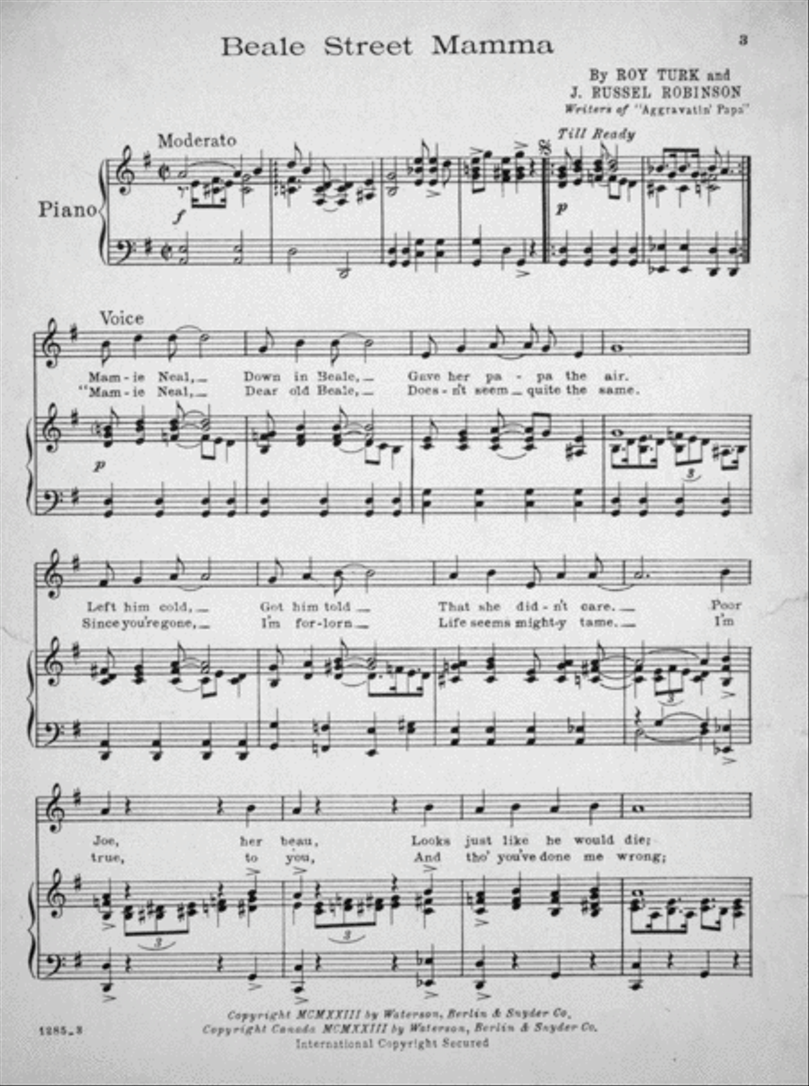 Beale Street Mama Voice scores gallery preview page 2