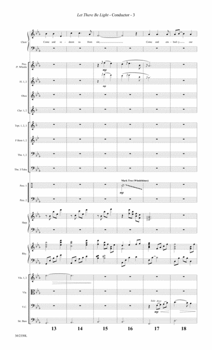 Let There Be Light - Orchestral Score and Parts