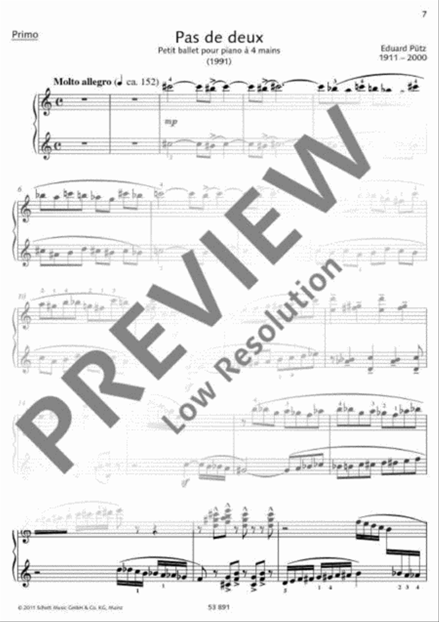 Pas de deux Piano Duet scores gallery preview page 8