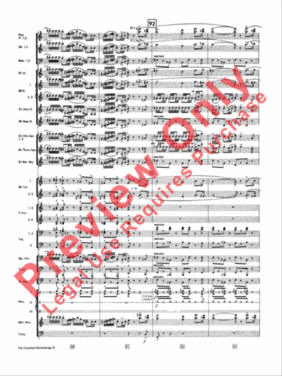 The Cowboys The Cowboys Concert Band scores gallery preview page 21