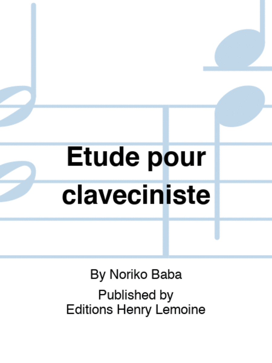 Etude pour claveciniste Harpsichord scores gallery preview page 1