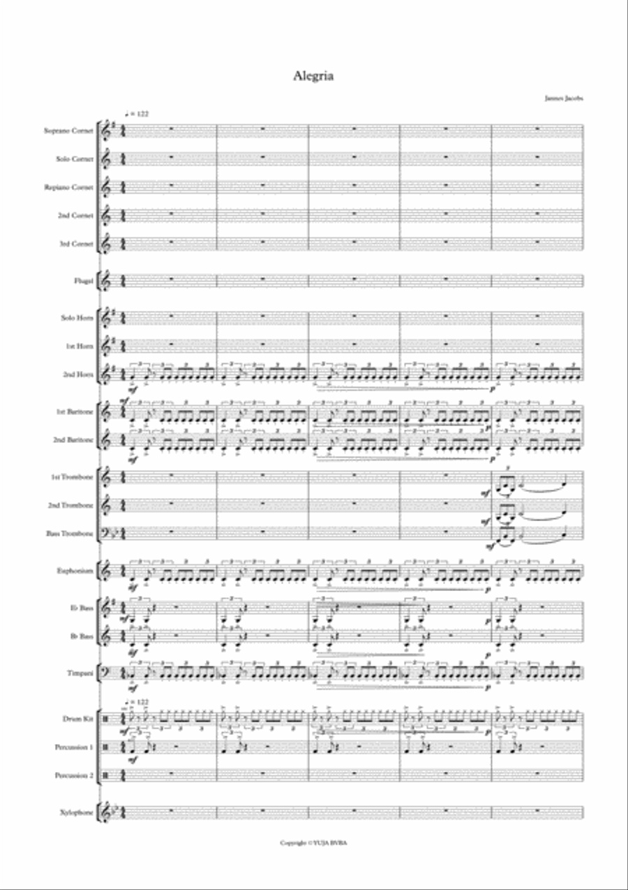 Alegria for brassband Brass Ensemble scores gallery preview page 2