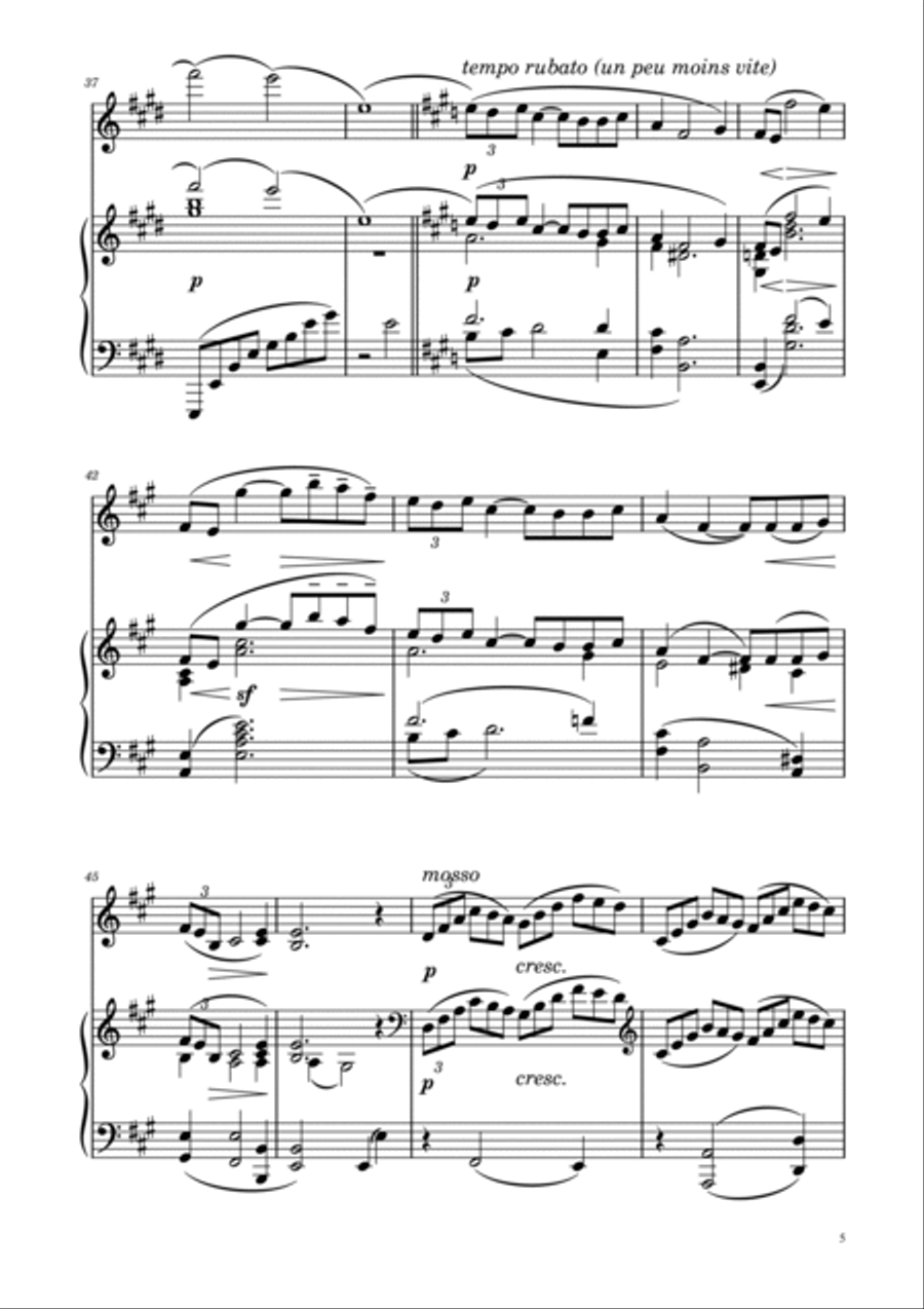 Debussy - Arabesque Nº1 - Violin Solo w/ Piano Accompaniment Violin Solo scores gallery preview page 5