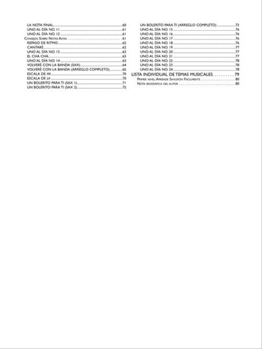 Primer Nivel: Aprende Saxofon Facilmente Alto Saxophone scores gallery preview page 4