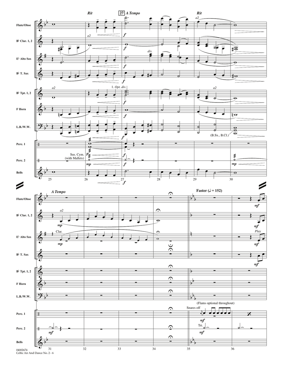 Celtic Air and Dance No. 2 - Full Score Concert Band scores gallery preview page 5