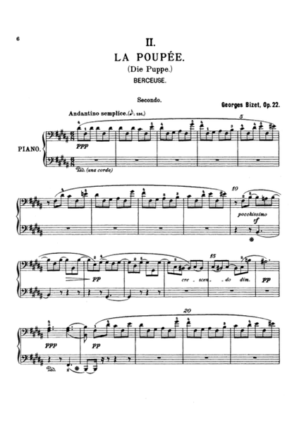 Bizet Children's Games, for piano duet(1 piano, 4 hands), PB812