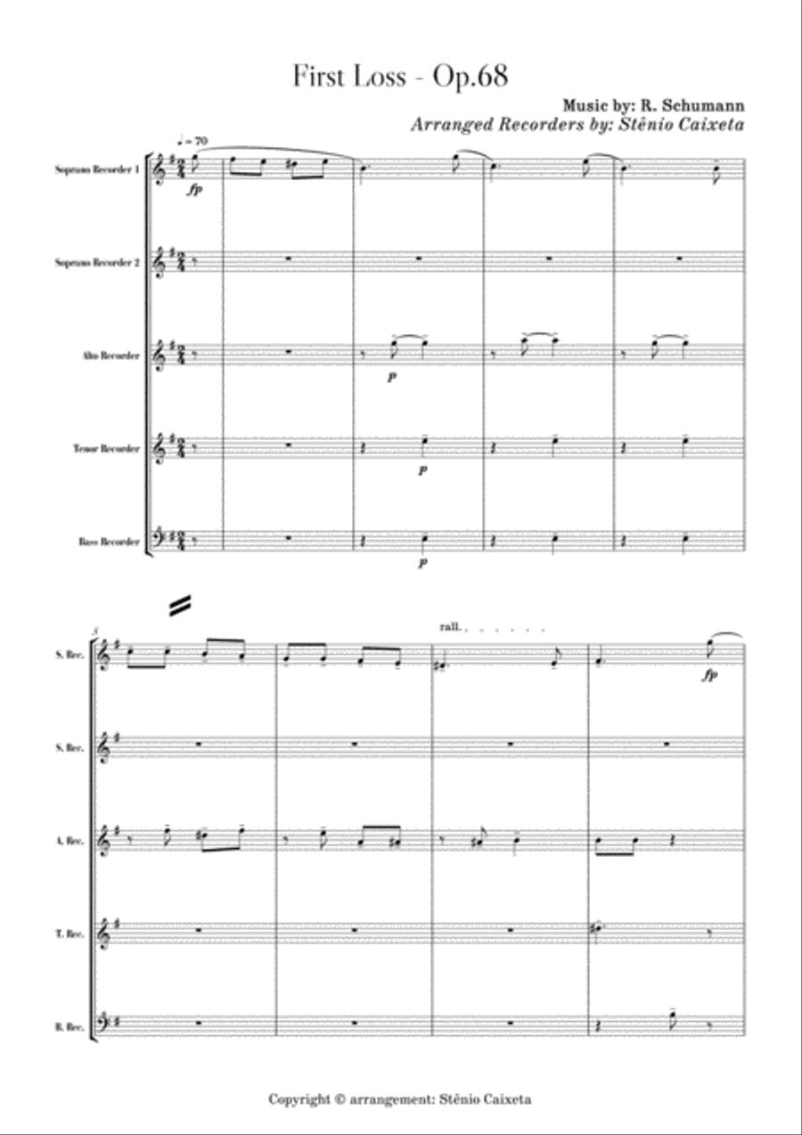 First Loss - Op. 68 Recorder scores gallery preview page 4