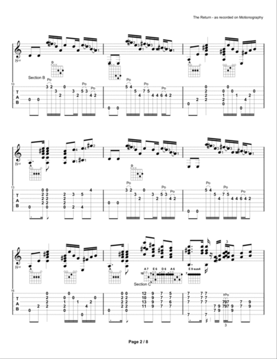 The Return Acoustic Guitar scores gallery preview page 2